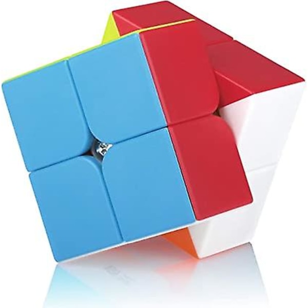 Speed ​​Cube 2x2 2x2x2 Ei tarroja Magic Puzzle Speed ​​Cube Magic Kids -juhlalahjat aikuisille (ei tarroja)