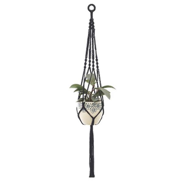 2 st Macrame Växthängare Inomhus Utomhus Hängande Planterkorg Bomullsrep Handgjord Blomkruka Nätväska