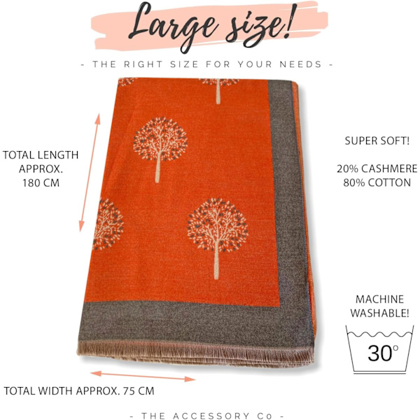 K Cashmere Tree Life Pläd-Sjal - Vändbar Sjal Kvinnor Pashmina Sjal, Vinter Sjal Kvinnor, Stor Wrap, Varm Sjal, Livets Träd Tryck Dam Sjal