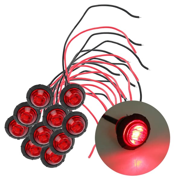 10 stk 10-30V 3 LED-signallys Indikatorlys Sidemarkeringslys for lastebil