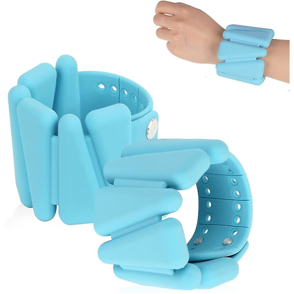 1 st justerbar styrketränings handledsvikt set för unisex, blå