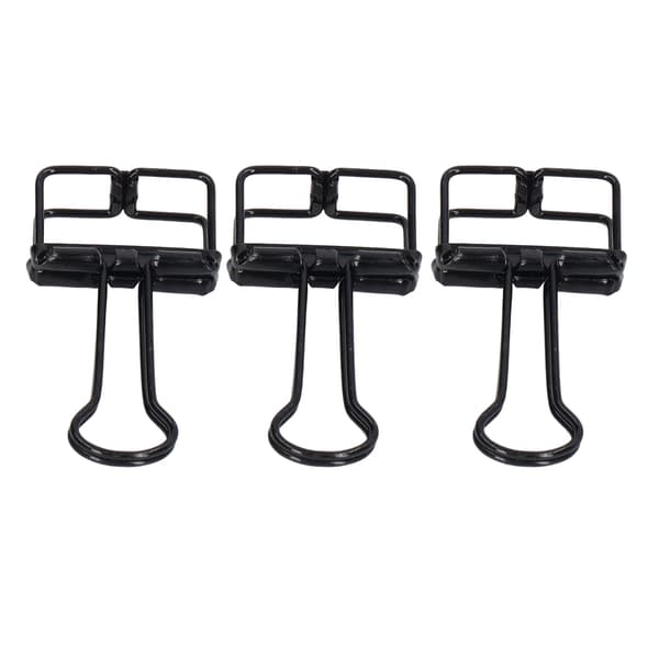 80 stk. hulclips 0,7 tommer robuste hule metalclips til hjemmekontoret, sorte