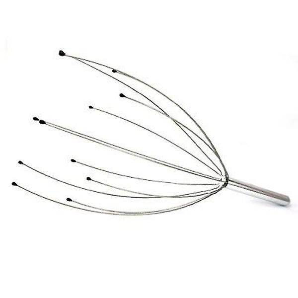 Orgasmatron Head Massager Med Dubbla Groddar Head Scratcher Silver