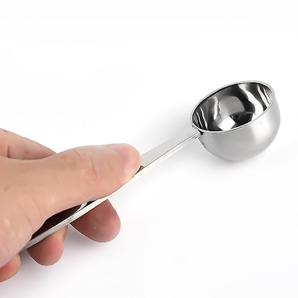 Kaffe Måttskopa Och Tamp, Espresso Skopa, Espresso Mått Tamp (2-pack, Silver)