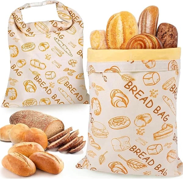 Bivoks brødposer 2 stk. 30x43 cm til surdejsbrød