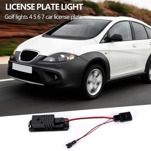 2 x 12V LED nummerpladelys til Golf 4, 5, 6 og 7