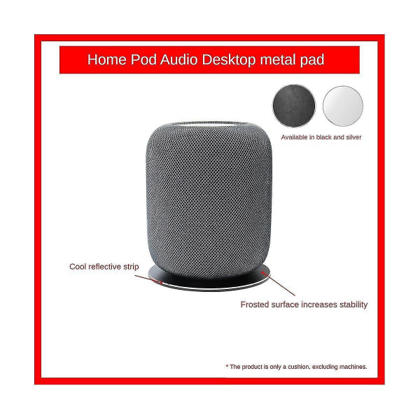 1stk Lyd/høyttaler Desktop Stand Universal Stand Speaker Box Brakett For Homepod2, Black