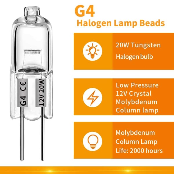 G4 Halogenlampor 20W 12V - Varmvit - 20-pack 20W 20W 20pcs