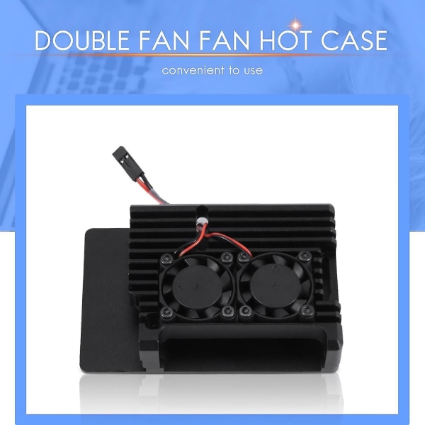 Til Raspberry Pi 4 Kabinet Med Dobbelt Indbygget Blæser Metal S Kabinet Til Raspberry Pi