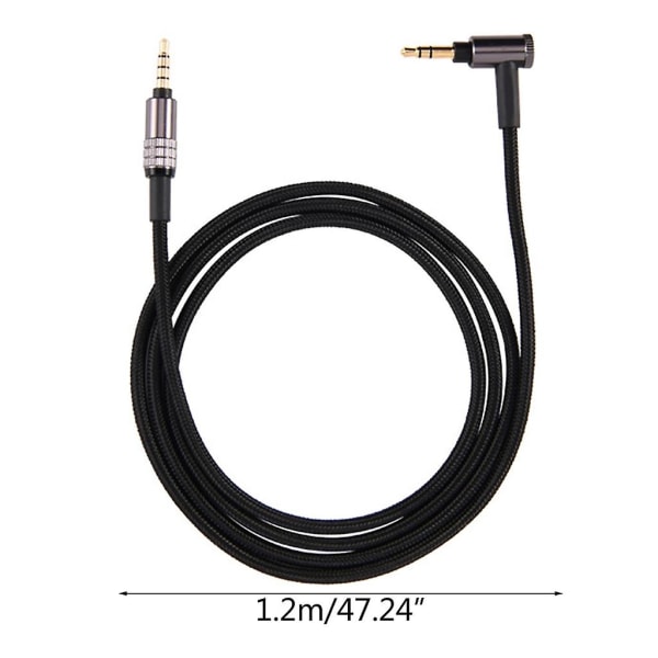 Högkvalitativ ljudkabel för 1am2/1000xm4 headset flätad kabel musikkabel