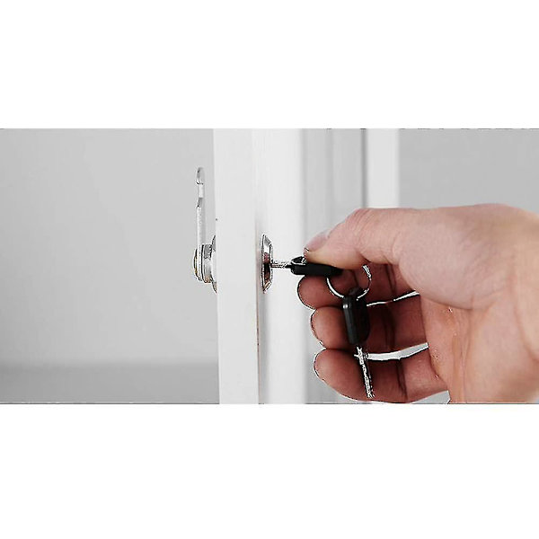 4 Pak Sikkerhedspostkasse Låseskab Skuffe Cam Lås Cylinder 20mm Længde Zink Legering Skab Locker Brevkasse Låse Sølv
