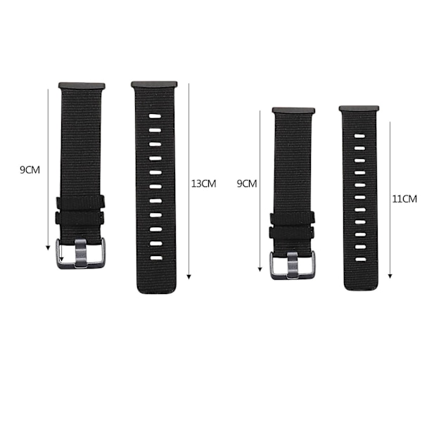 Justerbart flätat elastiskt armband för Fitbit Versa 3 Canvas vävd rem