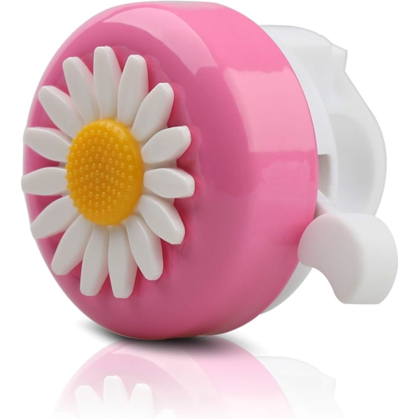 ids cykelklokke, sød blomst cykelklokke til børns piger drenge, småbørns cykelklokker Pink & White One Size