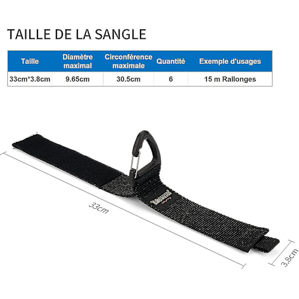 Kabelarrangør til opbevaring (6 stk.), Trilancer velcro-stropper til