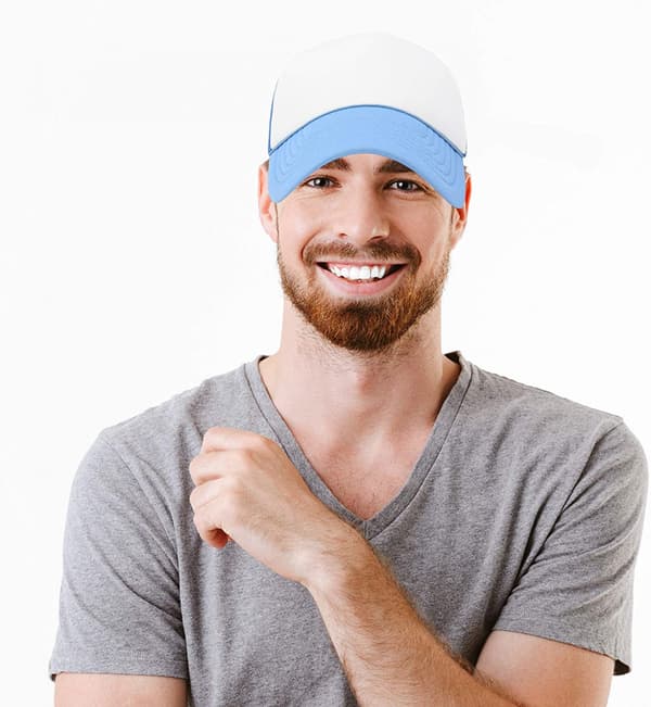 Tofarget Trucker-caps Sommer Mesh-caps med justerbar snapback D