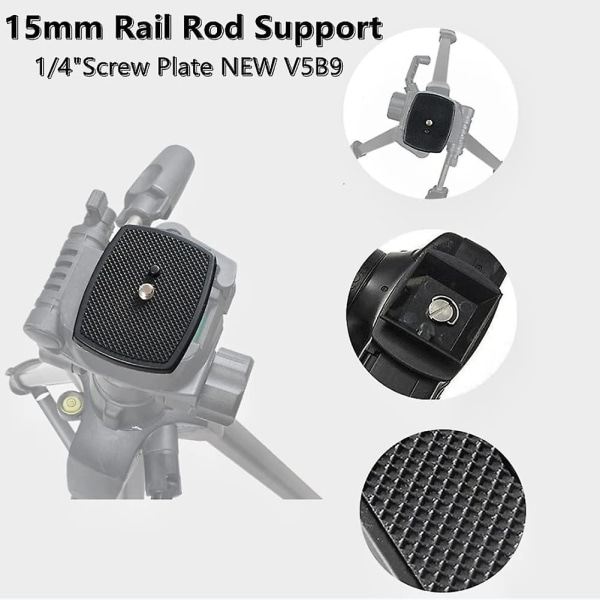 Snabbkopplingsplatta för stativ - Snabbkopplingsplatta klämma adapter Mini snabbkopplingsplatta Snabbkopplingsplatta klämma stativhuvud adapter ersättning F