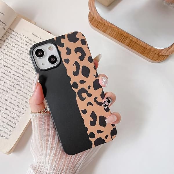 Kompatibel med iPhone 13-fodral söt, leopard skyddsfodral