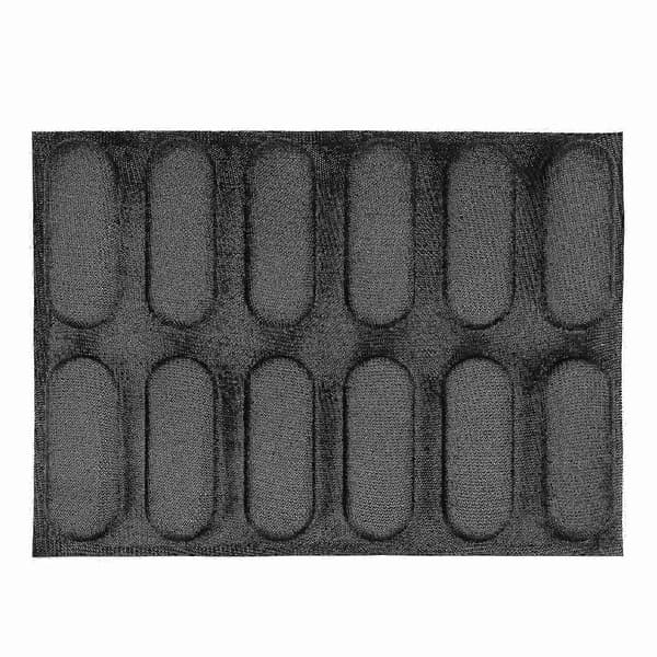 Silikonform Non-Stick Perforert Form for Baguetter, Pølsebrødformer, Stekebrett