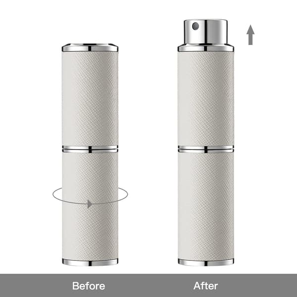 2 stk. parfumediffusor, 8 ml tom læder cologne spray, mini parfumesprayflaske til rejser (sort, hvid)