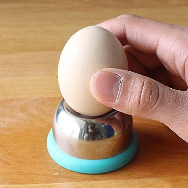 Rustfritt stål egg piercer hullseparator kompatibel med hardkokt egg-1 stk