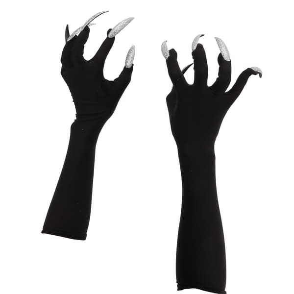 Halloweenhandsker lavet af polyester, åndbare, holdbare, vaskbare, kostumetilbehør til fest