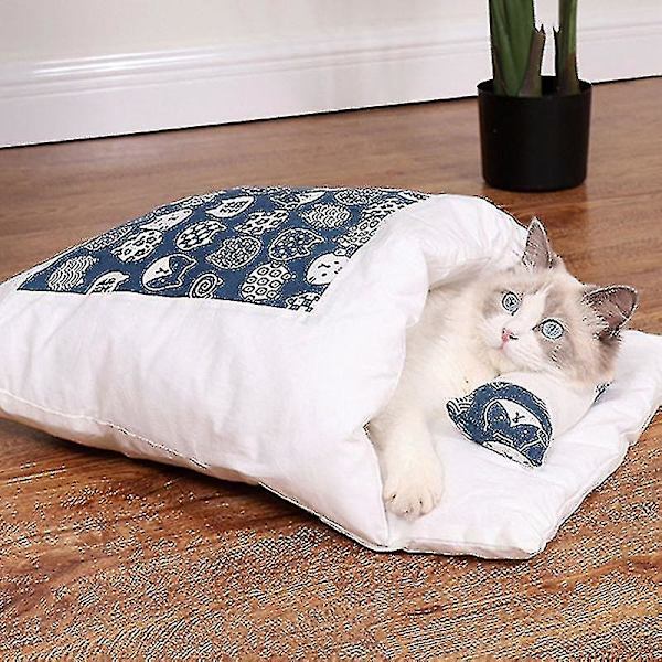 Varmt katt sovsäck Avtagbar kattbädd Varmt katt S Husdjursbädd *chyi