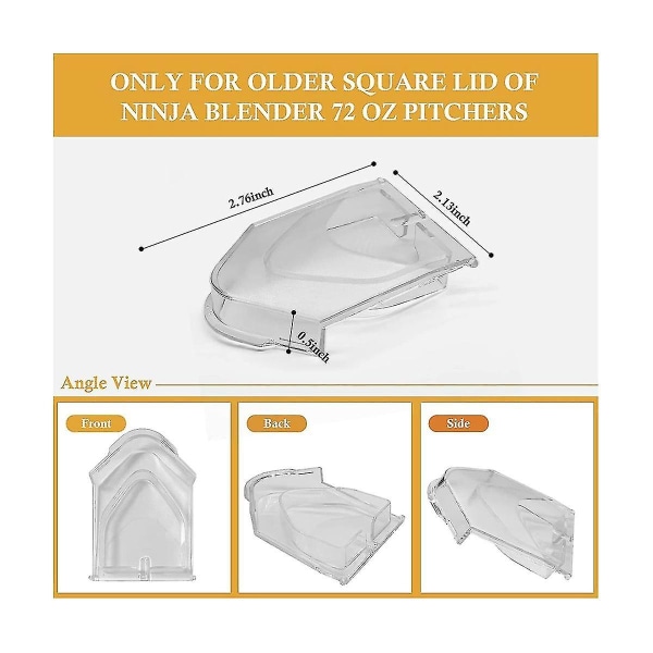 2 st. Piplock för Ninja Blender-lock, för Ninja Blender 72oz Kannlock Piplock, Klar