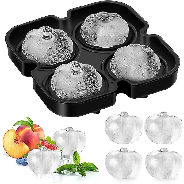 2 stk gresskar isbitbrett silikon isbitbrett isbitmaskiner med lokk isballmaskiner med 4 ruter