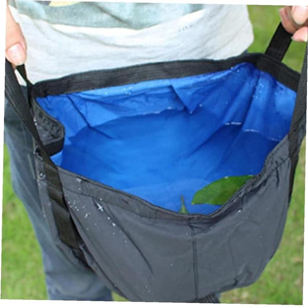 8,5L Bærbar Vannbøtte, Sammenleggbar, Vanntett Polyester, Ideell for Camping og Utendørsaktiviteter - Blå blue