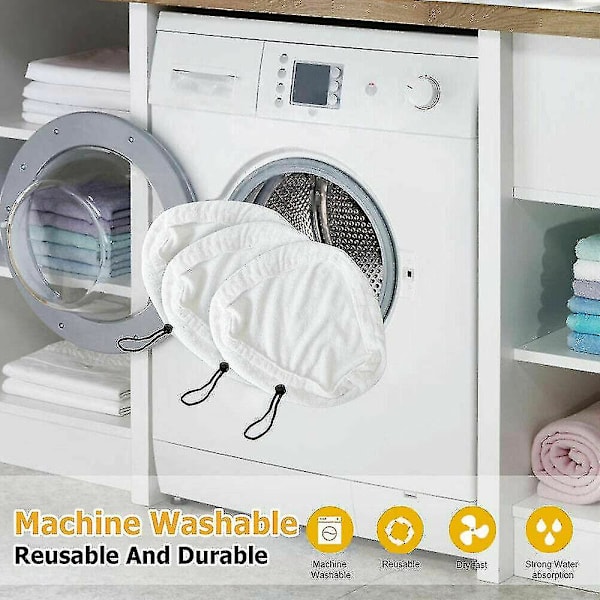 6 st Ångmopp Pads Ersättningsgolvmopp Pad Mikrofiberduk Tvättad Täck