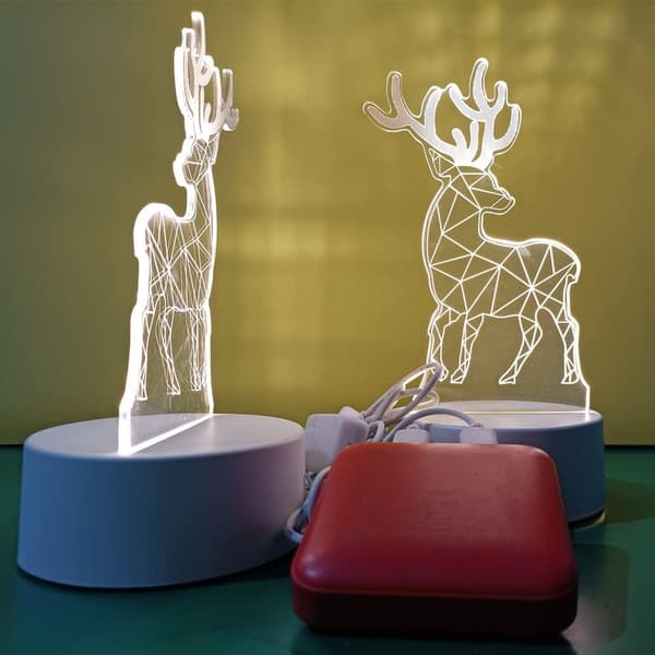 3D Liten Nattlampe, Barnas Soverom Plug-in Led Lys