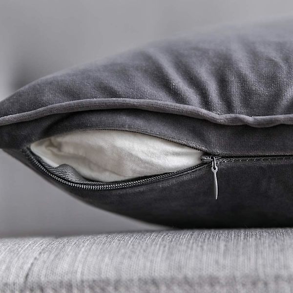 2 kpl samettia tyynynpäällistä koristetyynynpäälliset piilotetulla vetoketjulla sohva makuuhuone 18x 18 tuumaa 45 x 45 cm 2 kpl ruusunpunainen