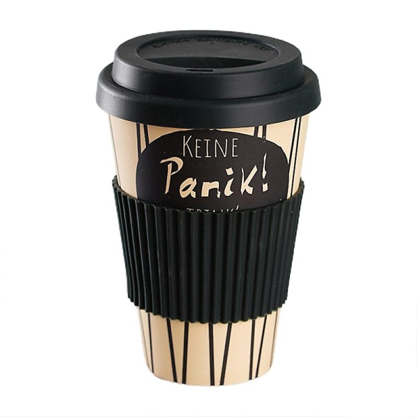 470 ml Kahvimuki Tarrasuunnittelu Eristys Kannettava Bambukuitu Biohajoava Vesi-Muki Matkalle