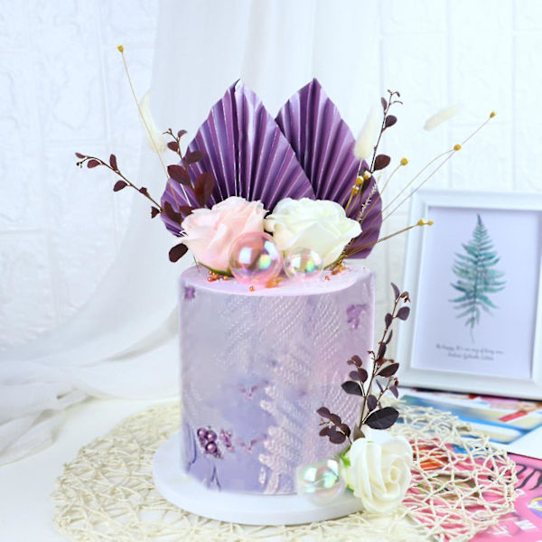 4 Set Cake Topper Manship Bred Applicat Vertikal Blad Tårta R