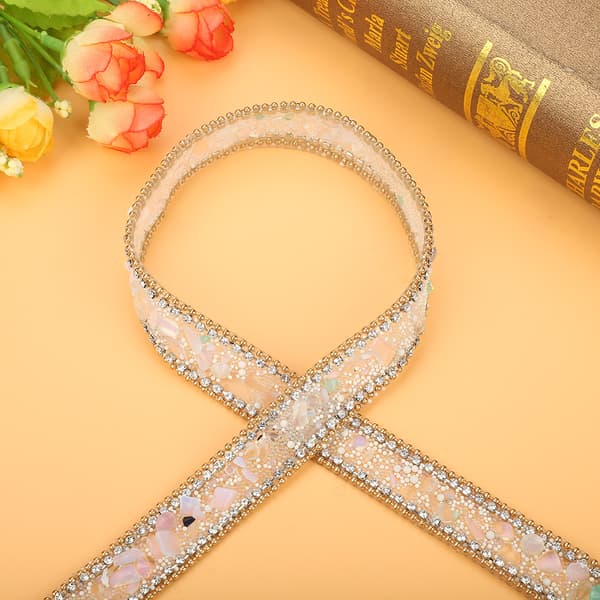 100*2cm Rhinestone Bånd Glitrende Små Diamant Wrap Rull Dekorasjon (#01)