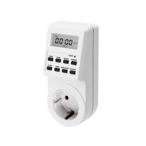 Elektronisk timer-kontakt 12/24 timer cyklisk EU US-stik køkkentimer-stik programmerbar timing-stik 220V 120V