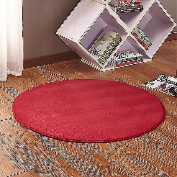 Tatamimatte, rundt teppe, sklisikker sengematte (1 stk 80 * 80 cm rød)