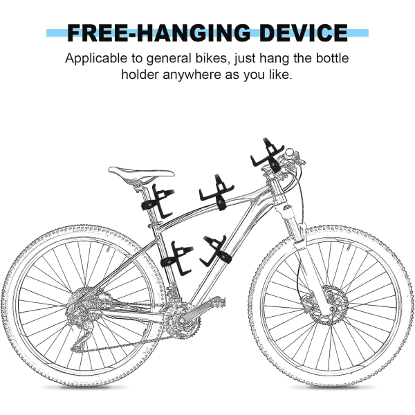 Cykel Vandflaskeholder Letvægts Cykel Vandflaskeholder 360 Graders Rotation Stærk Cykeldrik Kopholdere Justerbar Cykelflaskeholder til