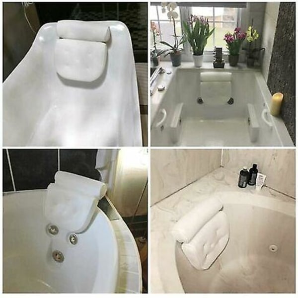 Badeputer, luksusputer for bad og spa med 4d Air Mesh-teknologi og 7 sugekopper