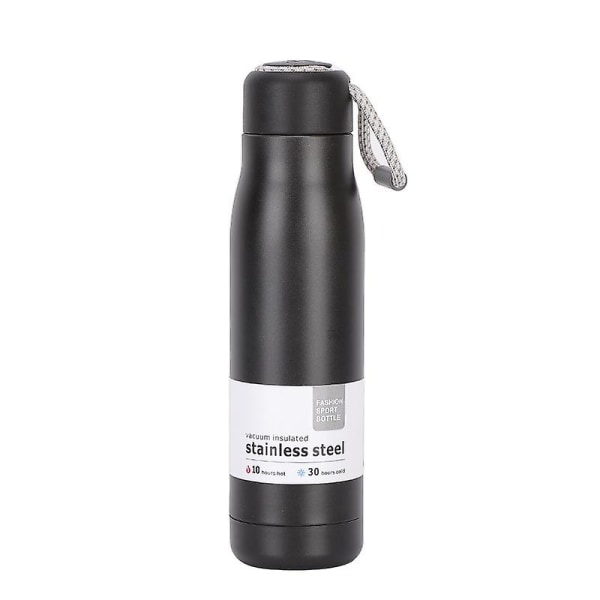 Vakuumkolbe i rustfritt stål termosisolert vannflaske med tau for utendørssport