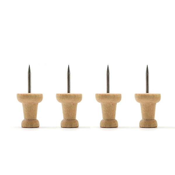 100 stk Træ Push Pins Tegne Pins Til Kork Opslagstavle Træ Push Pins