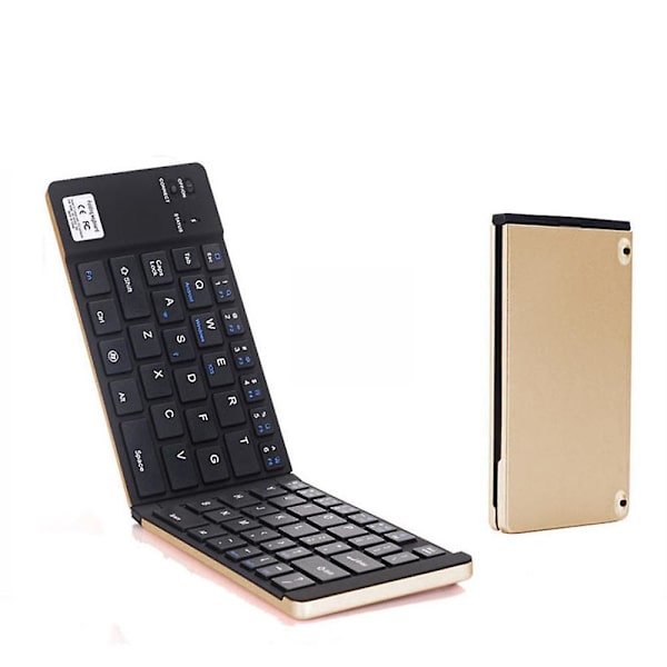 Dubbelvikbart trådlöst Bluetooth-tangentbord, minitangentbord för iOS iPad, Android-surfplatta, Windows PC etc.