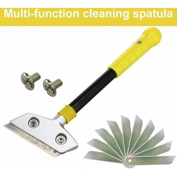 Kraftig skrape, 100 mm blad, flat skrape med 10 metallblader