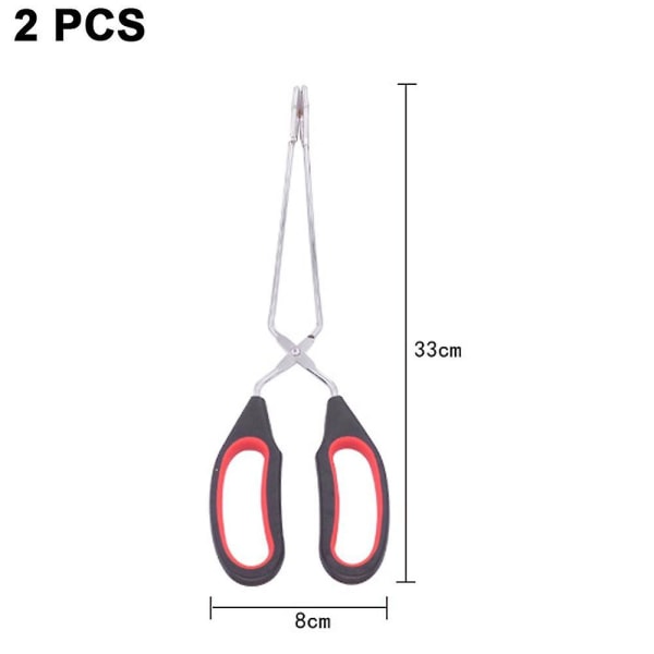 Ekstra Lange Saks-Tang i Rustfrit Stål til Grillning, Køkken Saks-Tang i Robust Rustfrit Stål