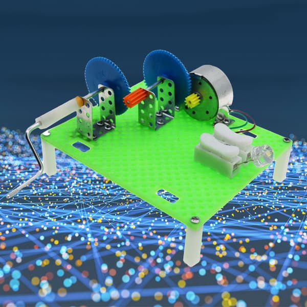 To-trins acceleration håndsving generator fysik eksperiment videnskabslegetøj DIY opfindelse