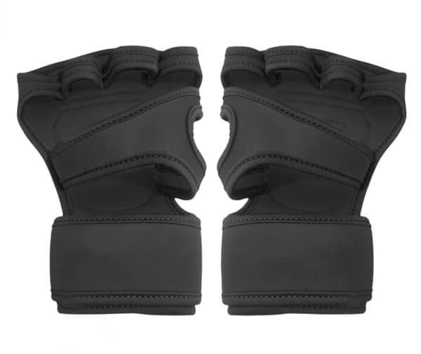 Tyngdlyftningshandskar, Gym Barehand Grip, Stöd Alpha Cross-Training, Rodd, Styrkelyft, Pull Up (Svart, L)