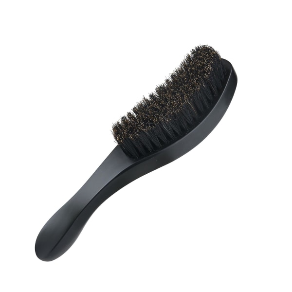 Hårbørste for vått og tørt hår Magic Wave Brush Soft Boar hårbørste for menn kvinner gutter jenter (1 stk, svart)