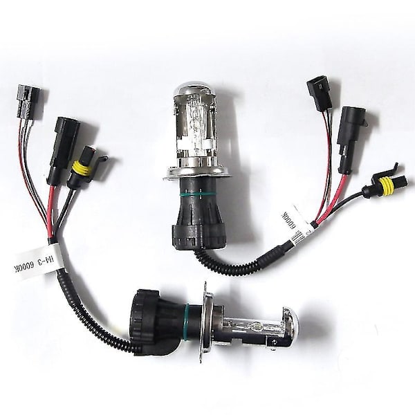2x Pære Auto Hid Bi-xenon Stråle Høj / Lav Pære H4 (55w, 6000k)