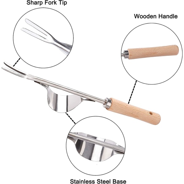Puutarhan Manuaalinen Rikkaruohojen Poistaja Ruostumattomasta Teräksestä Valmistettu Rikkaruohojen Poistotyökalu Puukahvalla Puutarhatyökalu Rikkaruohojen Poistamiseen Puutarhastasi 32cm Pitkä 1 Kpl