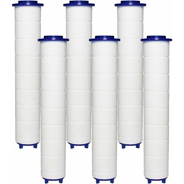FILTER Dusjhode 6 PP Bomullsfilter, PP Bomullsfilterelement for Dusjhode og Ionfilter, for Regndusjhode, av DEBUNS